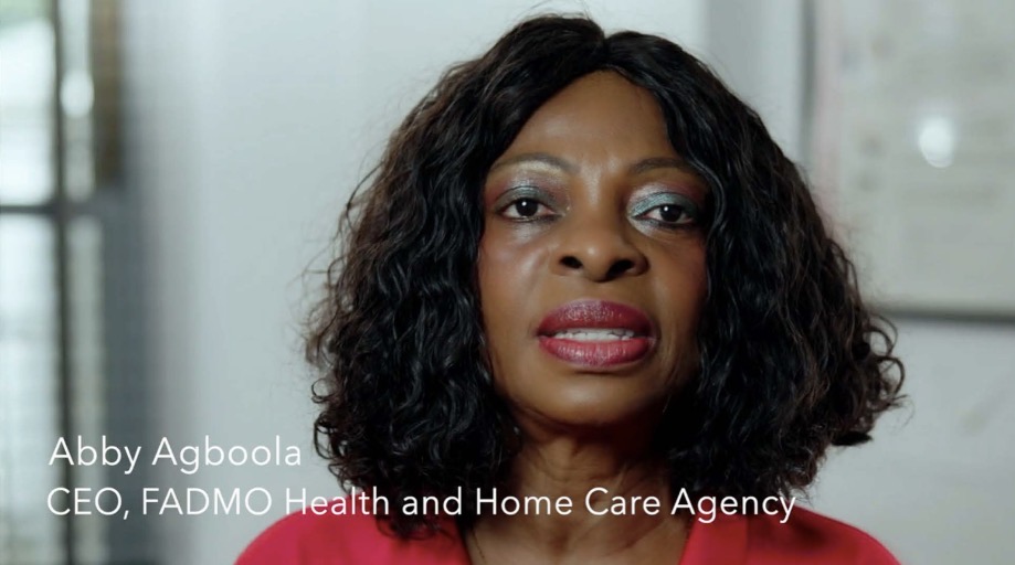 Nurse Abiola Agboola — Ms. Abby — founder of FADMO HEALTH AND HOMECARE AGENCY INC.