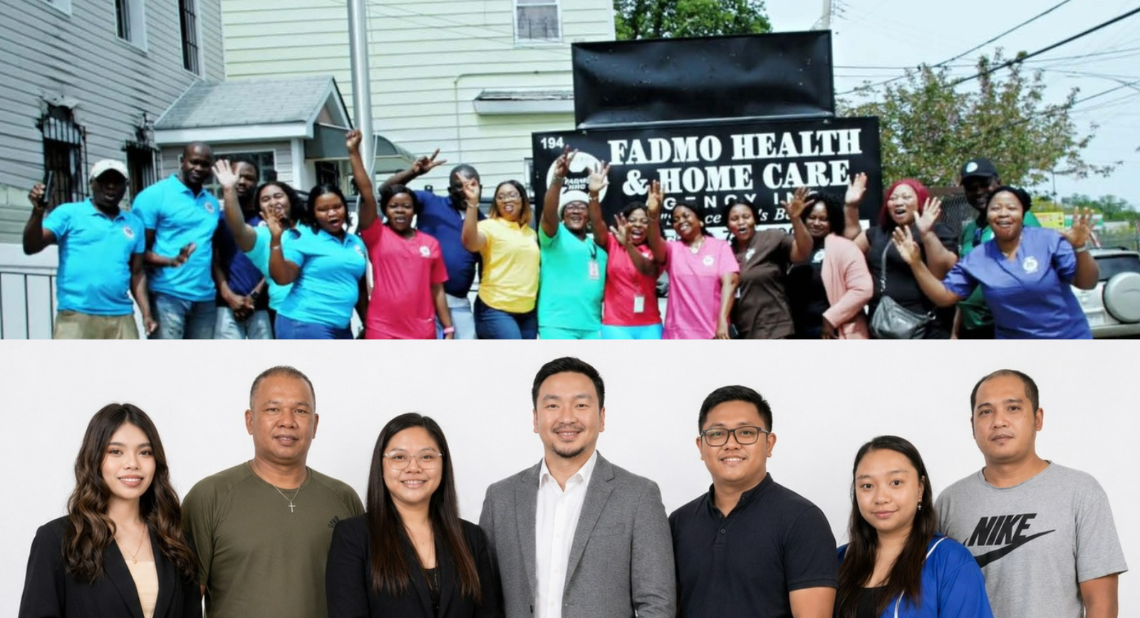 FADMO Health & Home Care team and staff group photos